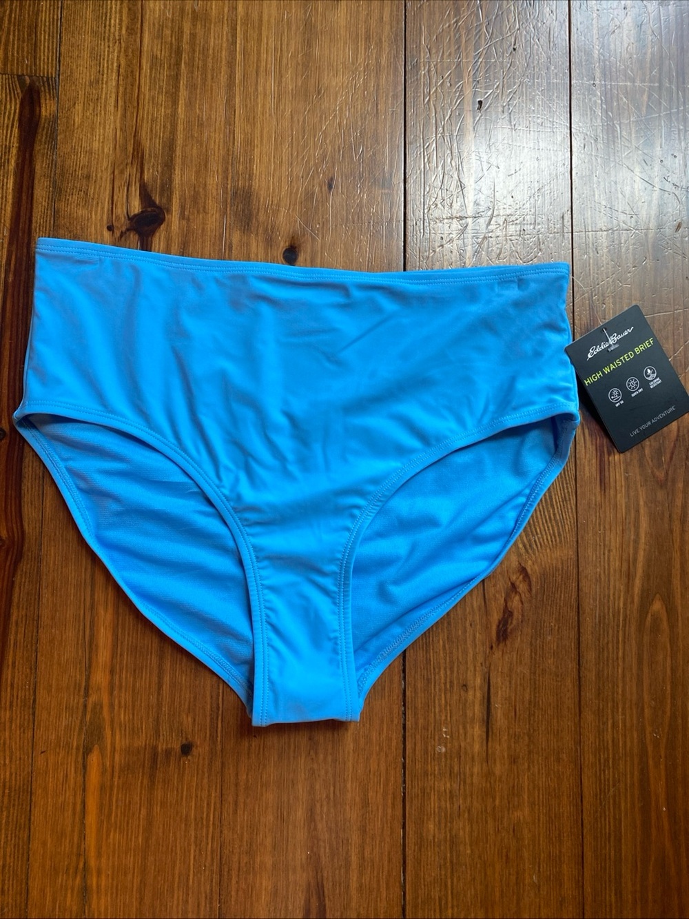 Eddie Bauer Misty Blue  High Waisted Brief Swimsuit Bottom NWT